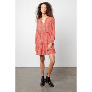 Rails Carmine Daisy Everly Tiered Mini Dress Size XXS Ditzy Floral Print